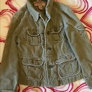 Aeropostale Girls' Olive Corduroy Jacket